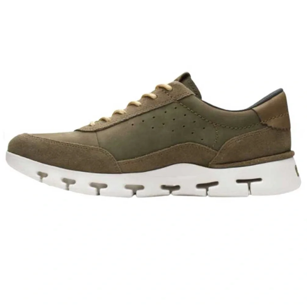 NEW!! Men’s Clarks Nature X One Sneaker Dark Olive Size 8.5M